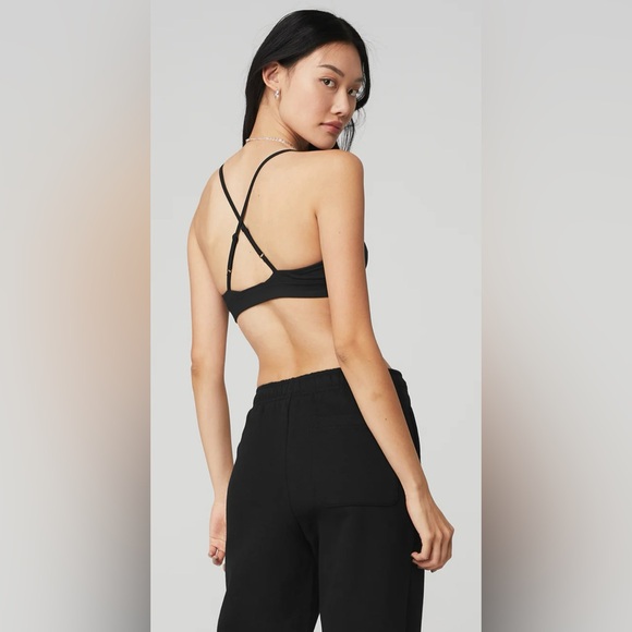 NWT Alo Splendor Bra in Black Adjustable Straps Size M - Picture 2 of 11